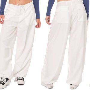 Edikted Parker Cargo Pants White (parachute pants)